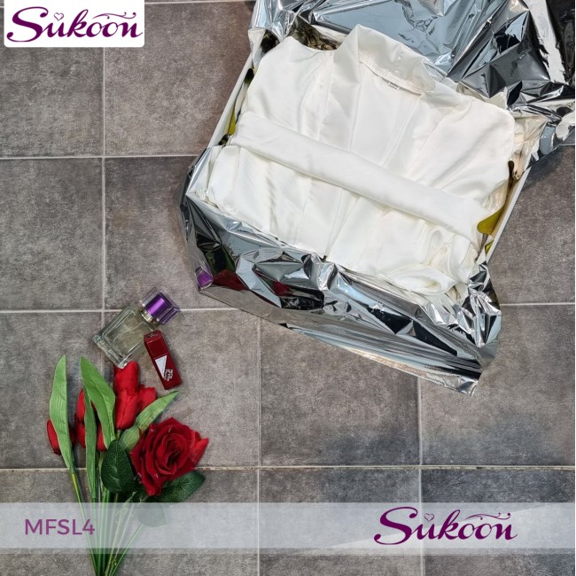 Ensemble pyjama 4 pièces en satin -MFSL4-