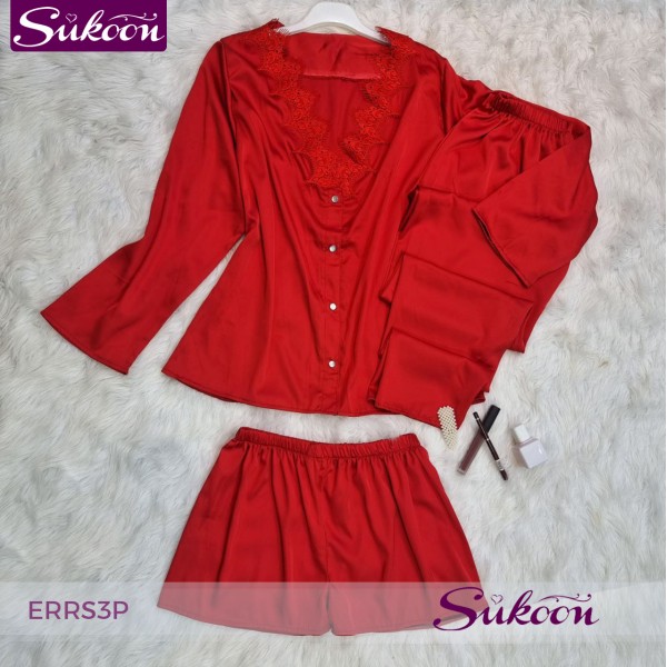 ensemble pyjama satinée 03 pcs -ERRS3P-