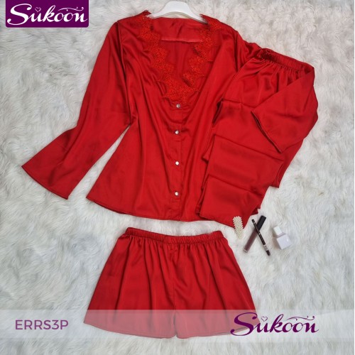 ensemble pyjama satinée 03 pcs -ERRS3P-