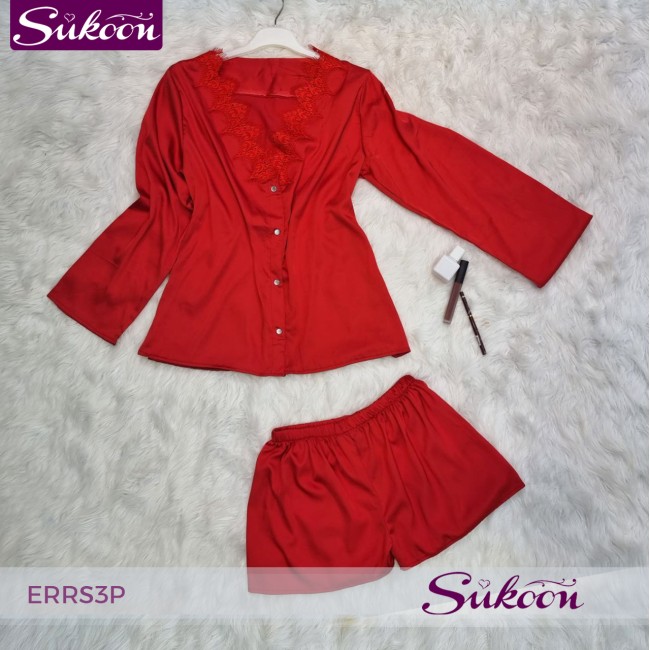 ensemble pyjama satinée 03 pcs -ERRS3P-