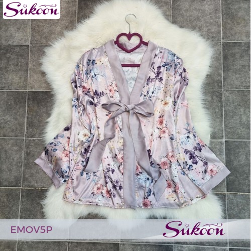 -Ensemble pyjama en soie 05pcs - EMOV5P