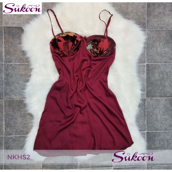 -Déshabillés en satin et velours 02 pcs -NKHS2 2