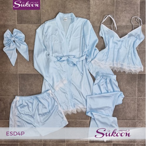 -Pyjama en satin 4 psc -ESD4P