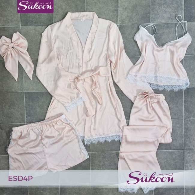 -Pyjama en satin 4 psc -ESD4P