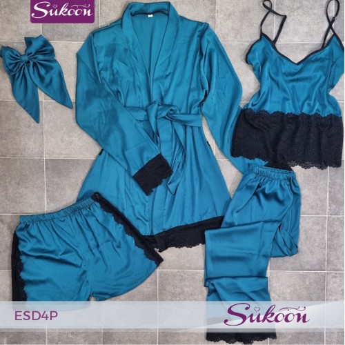 -Pyjama en satin 4 psc -ESD4P
