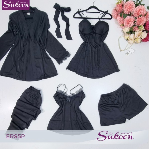 -Ensemble pyjama en soie 05 pcs -ERS5P