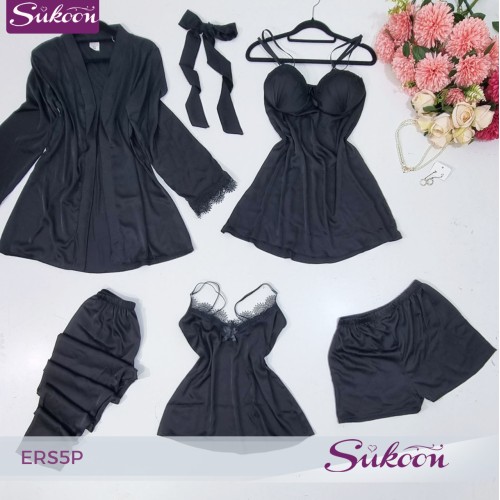 -Ensemble pyjama en soie 05 pcs -ERS5P