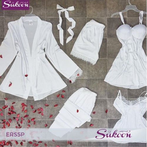-Ensemble pyjama en soie 05 pcs -ERS5P