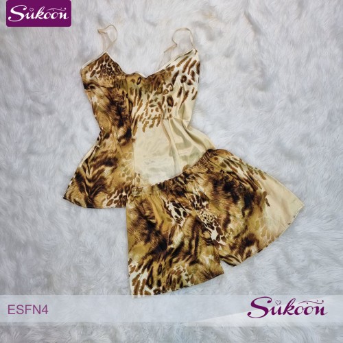 -ensemble pyjama 04 pcs tigrée en beige -ESFN4