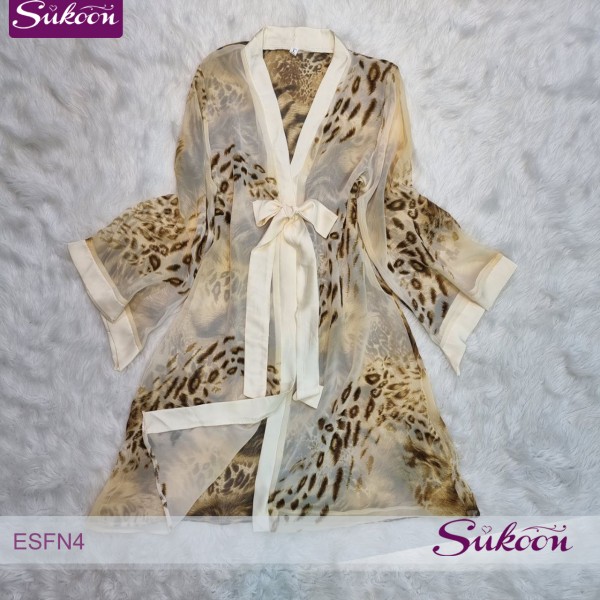 -ensemble pyjama 04 pcs tigrée en beige -ESFN4 2