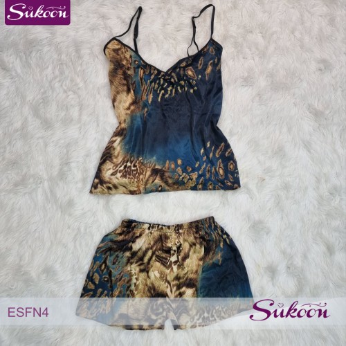 ensemble pyjama 04 pcs tigrée en vert -ESFN4-