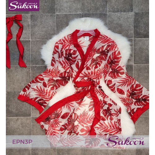 -Pyjama féminine pour l'été  3 pieces -EPN3P