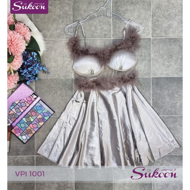 -Nuisette avec des plumes -VPI 1001