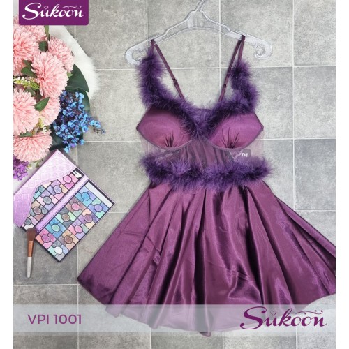 -Nuisette avec des plumes -VPI 1001
