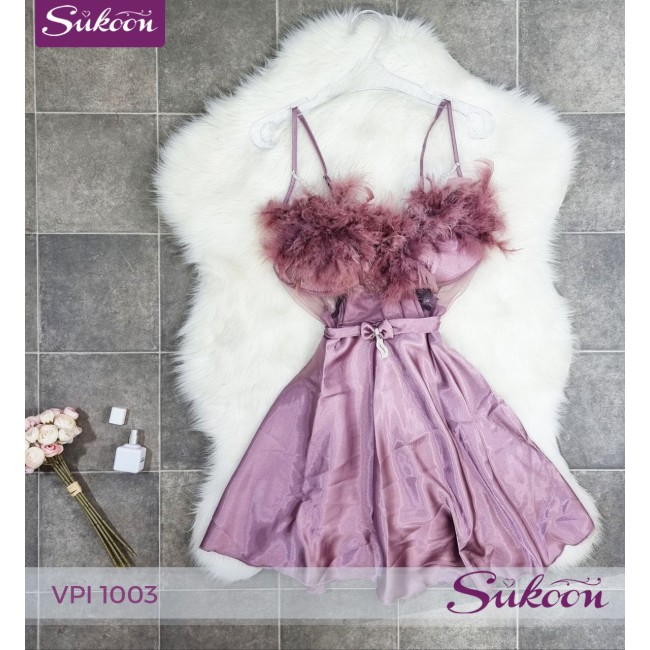 -Nuisette avec des plumes-VPI 1003