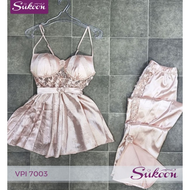 -Pyjama en satin 2 psc -VPI 7003