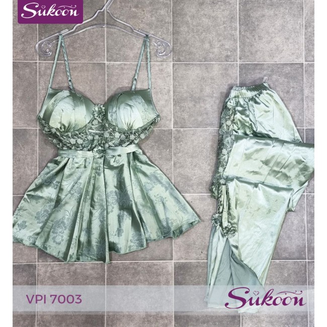 -Pyjama en satin 2 psc -VPI 7003