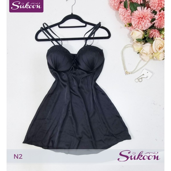 -Nuisette en soie satinée -N2 2