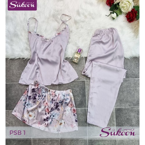 -Ensemble pyjama 3 psc a fleurs -PSB1