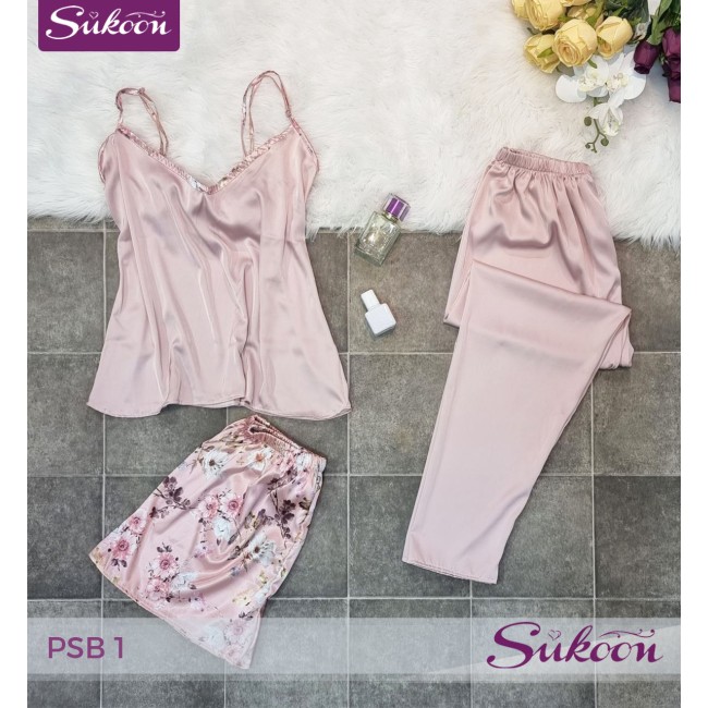 -Ensemble pyjama 3 psc a fleurs -PSB1