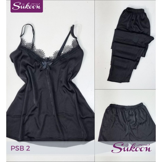 -Ensemble pyjama en soie 03 pcs -PSB2