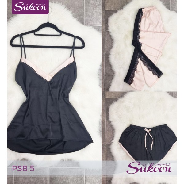 -Ensemble pyjama rose 3 psc -PSB5