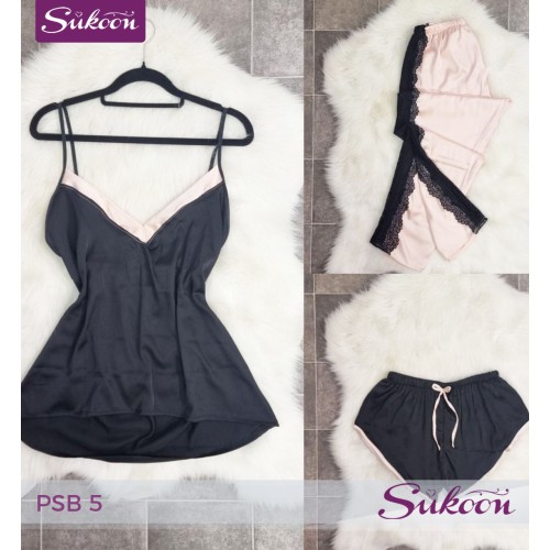 -Ensemble pyjama rose 3 psc -PSB5