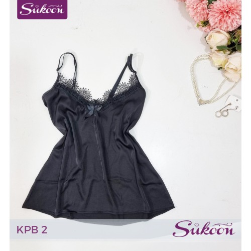 -Pyjama satiné 3 pieces -KPB2