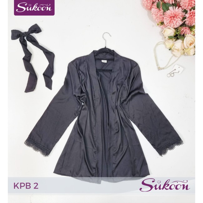 -Pyjama satiné 3 pieces -KPB2