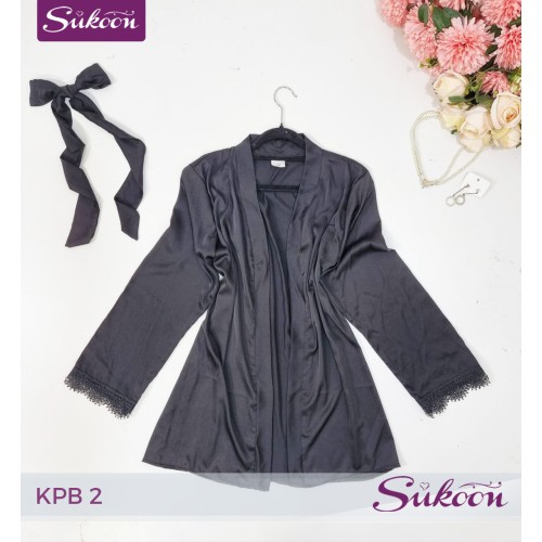 -Pyjama satiné 3 pieces -KPB2