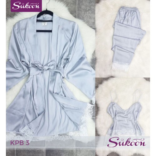 Ensemble 3 pieces en satin -KPB3