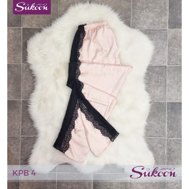 -Pyjama rose en satin -KPB4