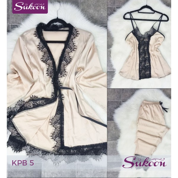 -Ensemble 3 pieces en beige -KPB5