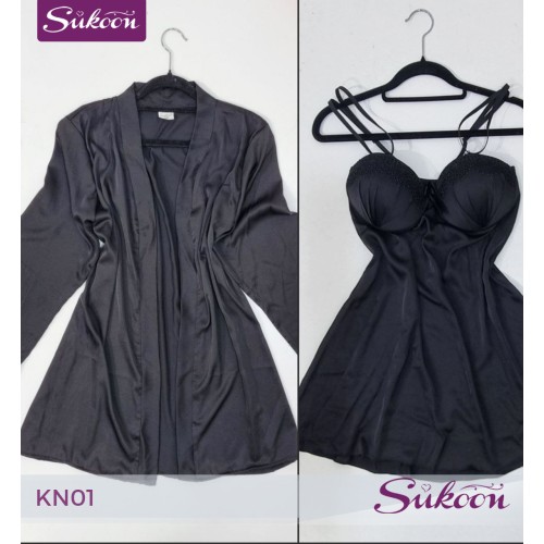 -Ensemble pyjama en soie 02 pcs-KN01