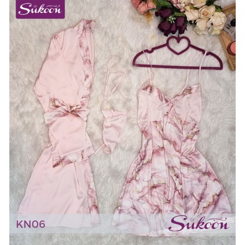 -Ensemble pyjama rose 03pièces -KN06