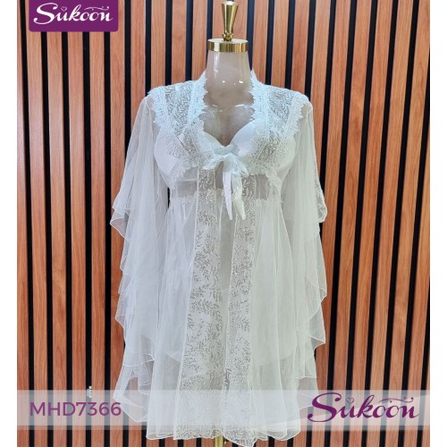 -Déshabillé courte pour la mariée-MHD7366