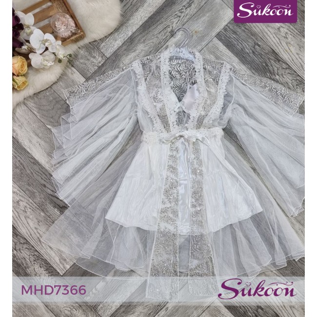 -Déshabillé courte pour la mariée-MHD7366