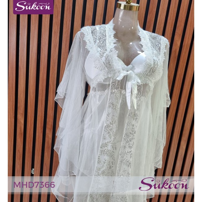 -Déshabillé courte pour la mariée-MHD7366