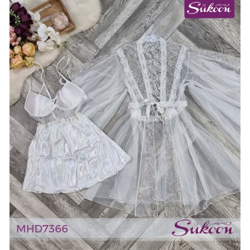 -Déshabillé courte pour la mariée-MHD7366