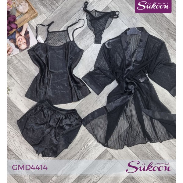 -Elégante pyjama en 4 pieces -GMD4414