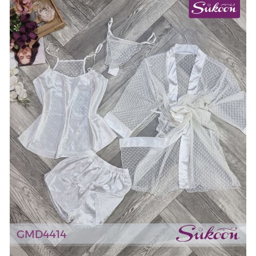 -Elégante pyjama en 4 pieces -GMD4414