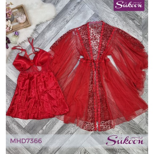 -Déshabillé courte pour la mariée-MHD7366