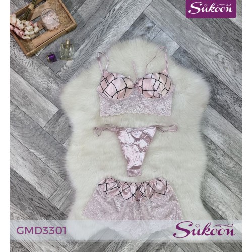 -Pyjama Rose 4 pieces-GMD3301