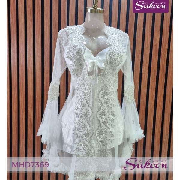 -Déshabillé Blanche 2 pieses -MHD7369