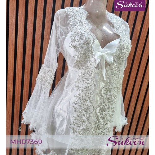 -Déshabillé Blanche 2 pieses -MHD7369