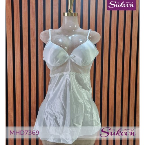 -Déshabillé Blanche 2 pieses -MHD7369