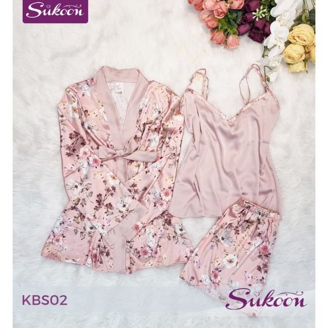 -Pyjama a fleurs 3psc -KBS02