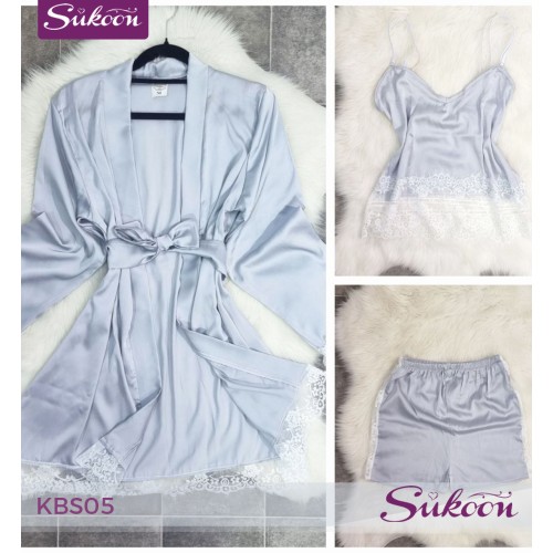 -Pyjama dentelle 3psc -KBS05
