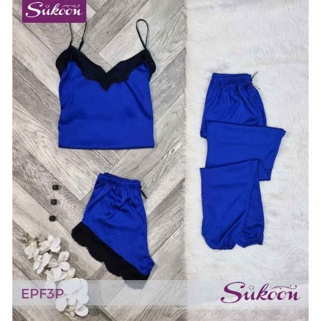 - Ensemble pyjama féminine en satin -EPF3P