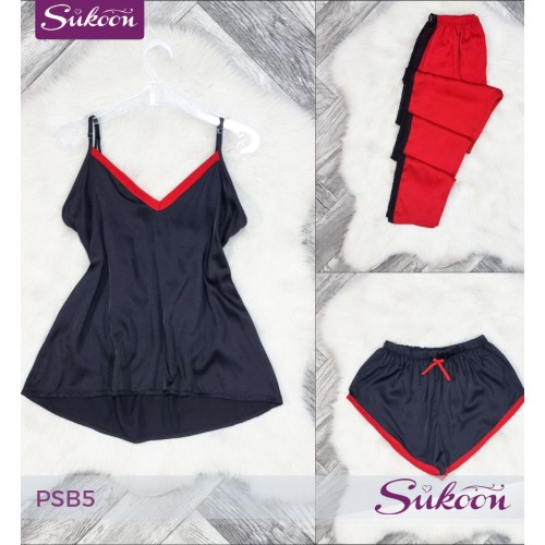 -Ensemble pyjama rose 3 psc -PSB5